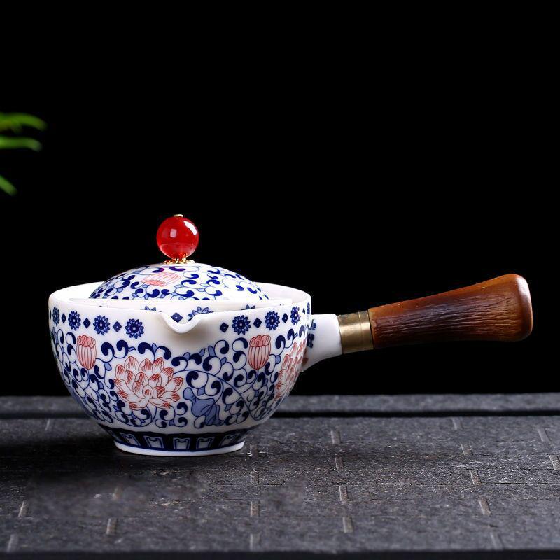 Portable Travel Kung Fu Tea Set: 1 Pot & 4 Cups in Gift Box, Custom Logo Option