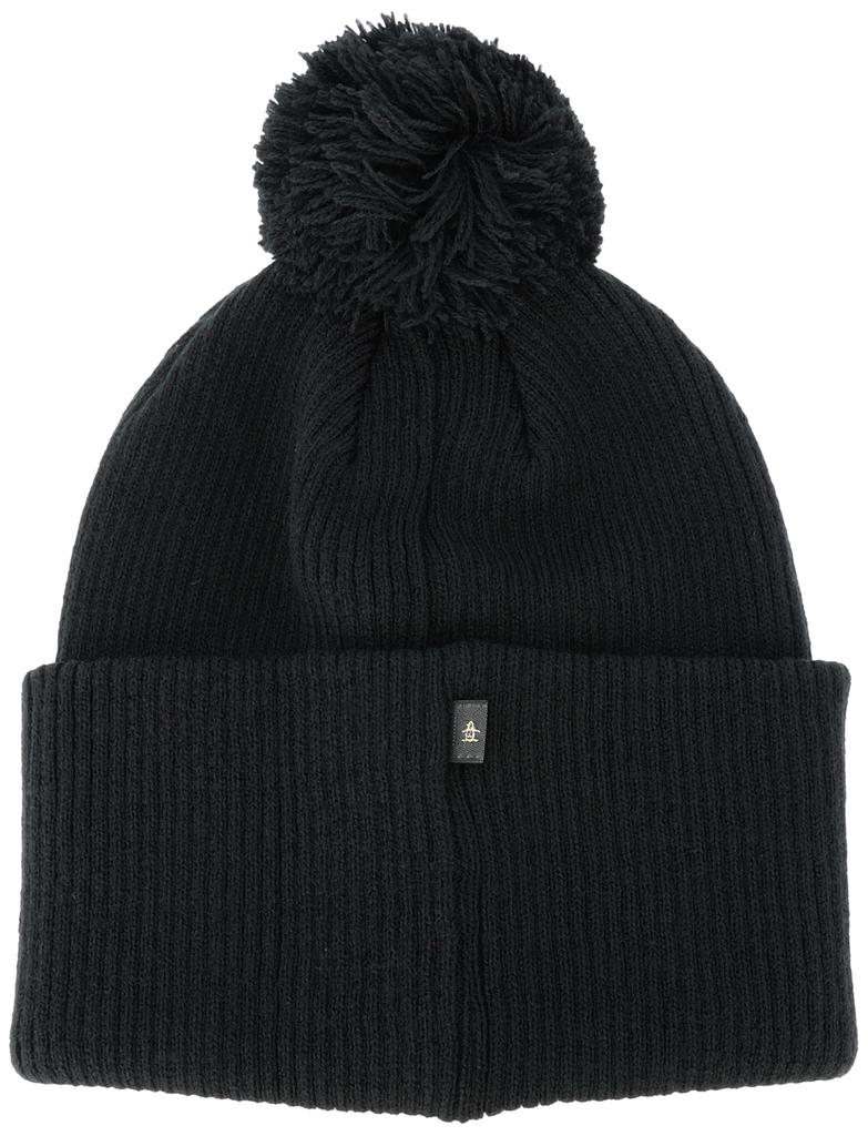 [Munsingwear] Knit Cap with Pompoms, Cute, Warm, Knit Hat, Golf, MGCUJC05EC, Women's, BK00 (black)