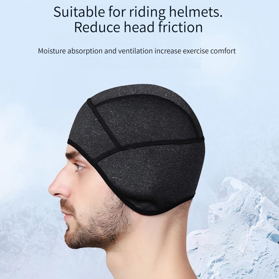 Windproof Fleece Hat for Skiing Mountaineering Outdoor Riding Warm Beanie with Ear Protection Helmets Lining