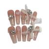 Pure Hand-wearing Nails Gentle Temperament Style Flash K9 Diamond Fake Nail Art Patch Finished Product