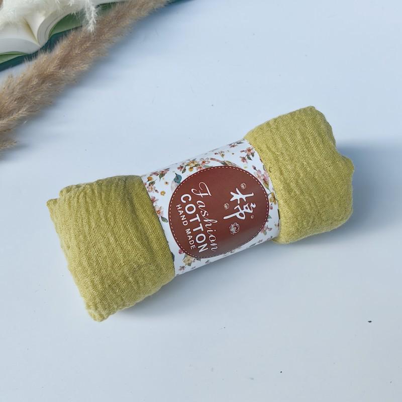 Silk Tassel Headscarf: Cross-border Crinkled Rayon Cotton Linen Scarf