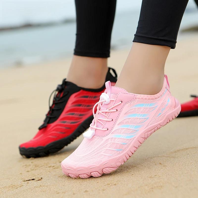 Outdoor Strand Watten Sneaker Herren Damen Schnelltrocknend Aqua Schuhe Barfuß Leicht Atmungsaktiv Wassersport Schuhe zum Tauchen Surfen Angeln