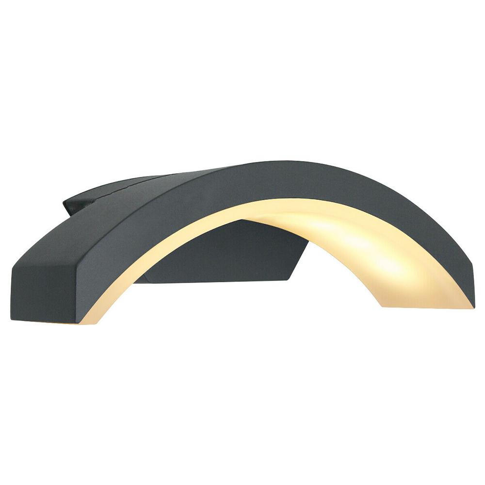 

12 Вт светодиодный настенный светильник, уличные фонари для крыльца, изогнутый стильный садовый светильник, водостойкий светильник, декор, освещение, пейзажная лампа теплый белый