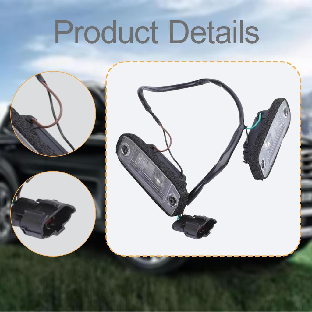 Rear License Plate Lamp Light Black 925012P000 Accessory for Sorento Easy to Install Fittings