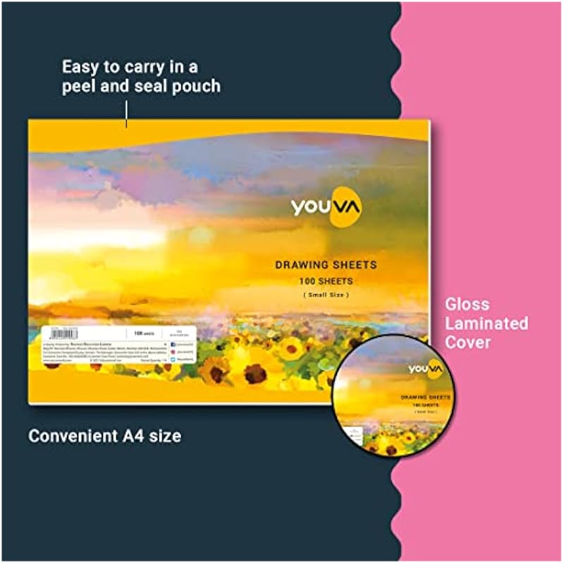 Navneet Youva | Loose Sheets | Drawing Sheets 21X29.7 Cm | 100 Sheets | Pack Of 1