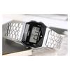 Casio YOUTH series - small metal squares, small squares, small silver nuggets, classic retro waterproof, quartz movement, stainless steel A159WAD-1