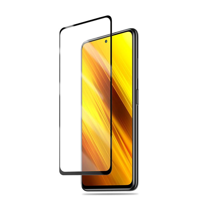 

MOCOLO Anti-explosion Tempered Glass for Xiaomi Poco X3 NFC/Poco X3/X3 Pro,Double Defense Full Size Full Glue Silk Printing HD Clear Film Black