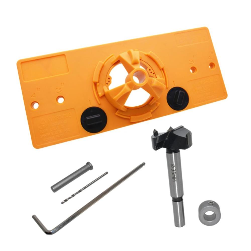 Cup Style Boring Guide Drilling Hinge Jig Efficient Hinge Hole Tool Kit  Cabinet Door Installation