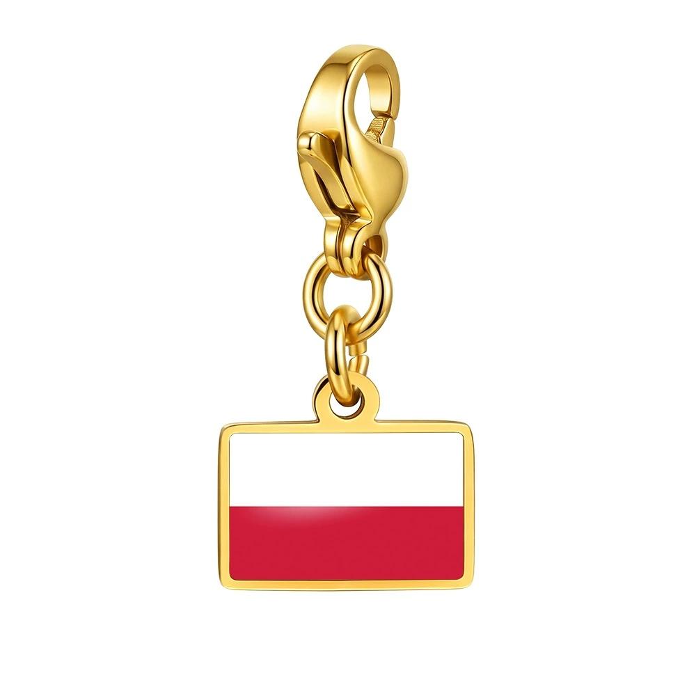 Country Flag Charms 10 Mm Pendant Necklace Bracelet Keychain Bagchain Stainless Steel Jewelry A Commemorative Gift For A Friend