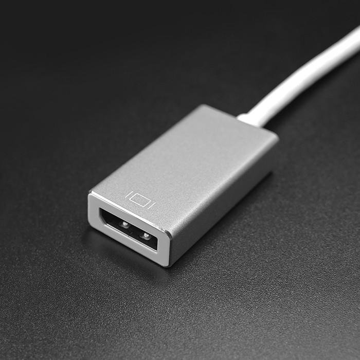Qoltec Adapter USB-C 3.1 | DisplayPort | 4K | MHL | Aluminium