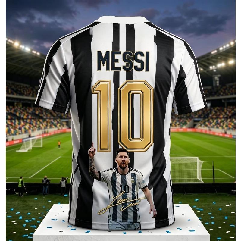 Messi #10 Argentina Football Jersey Blue White Striped Shirt Men Women Soccer World Cup Fan Short Sleeve Tops