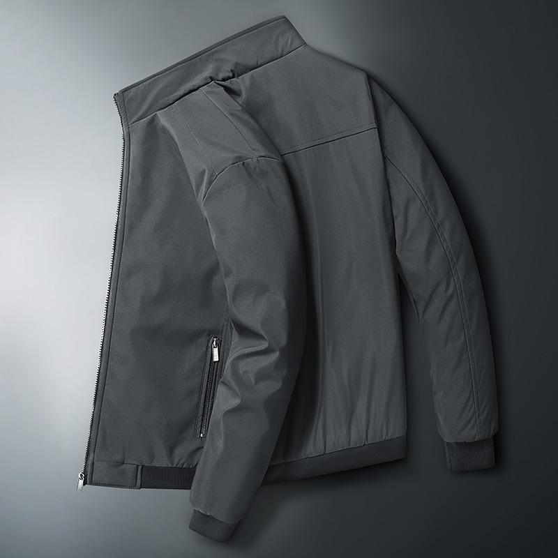 Jas Heren Oud Herfst en Winter Jas Verdikt Warm en Fleece Fleece Jas Heren Kleding Stand Kraag Grote Maat Papa Pak