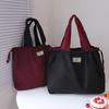 Capacity Girls Handbag Foldable Storage Bag Korean Shoulder Bags Solid Color Women Shopping Bag
