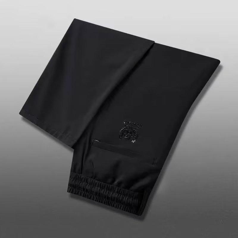 Men's Thick Velvet Elastic Waist Stretch Casual Pants for Autumn & Winter