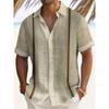 The  men's short-sleeved shirt for summer 2025 is breathable lightweight casual and refreshing with 3D printing