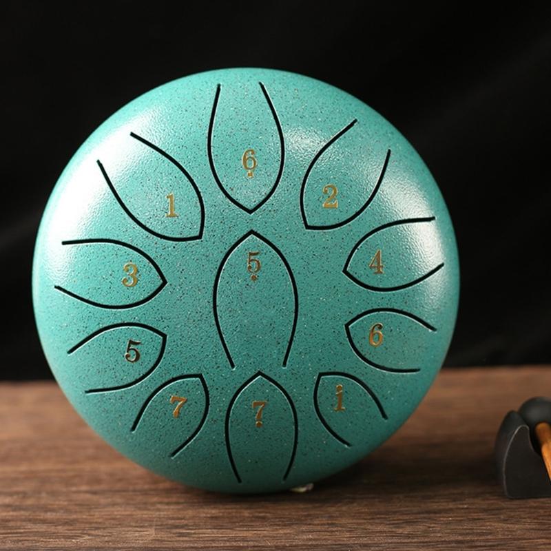 Ethereal Drum Percussions Instrument 11 Note Steel Tongue Drum for Adults Beginner Kids Handpans Drum with Drumstick
