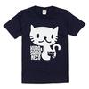 Scorpy Cat Print for Cat White Black XL T-Shirt Lovers, & Cats, Navy,