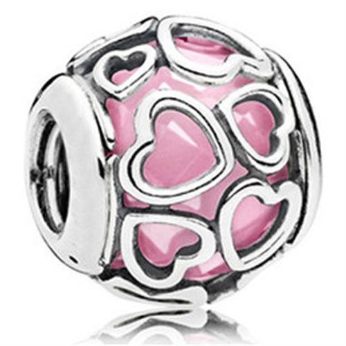 Bracelet Women'S Pink Love Mulan Petals Glazed Beads Loose Beads String Beads Diy Accessories
