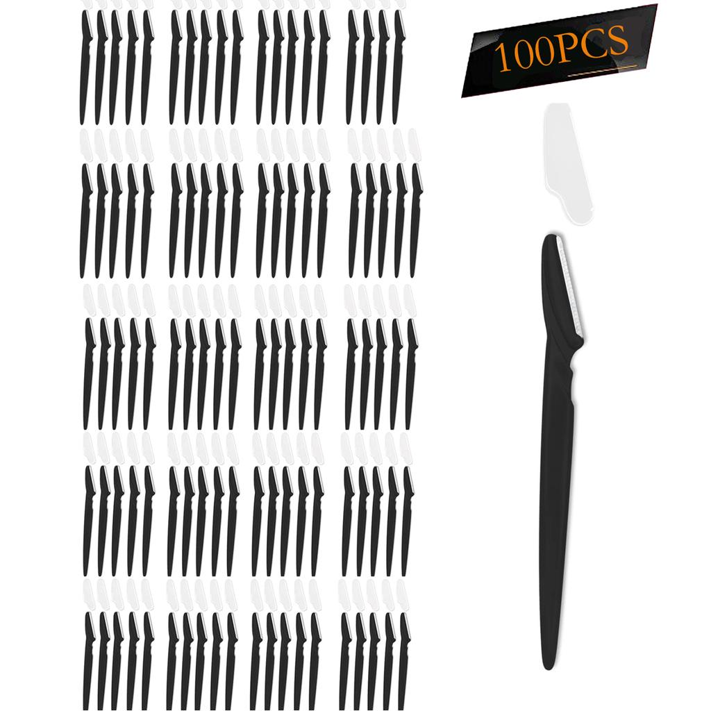 Eyebrow Razor, 100 Pcs Multipurpose Exfoliating Tool Trimming and Shaving Grooming Eyebrow Face Razor and Eyebrow Shaper Facial Hair Shaper Remover