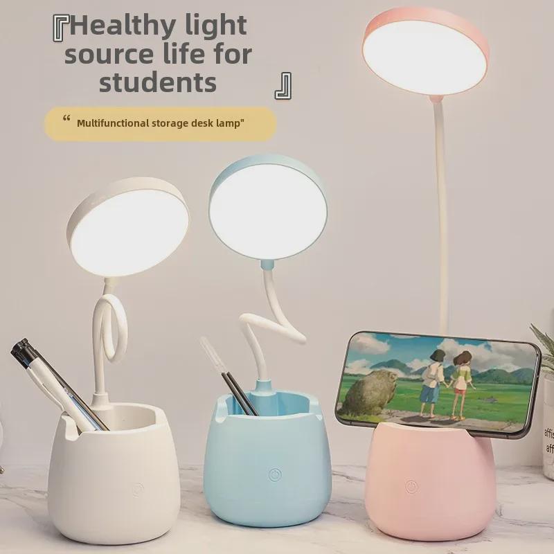 LED Rechargeable Desk Lamp - Eye Protection for Students and Children, Ideal for Bedrooms or Dorms