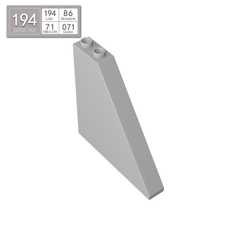 Brick Guest BRICKE 30249 Sloped Building Block 6x1x5 - Compatible with LEGO for MOC