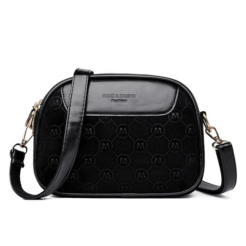 Ladies Multi-layer Fashion Crossbody Bag, Single Shoulder Small Round Bag, Casual Style