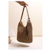 IELGY Hollow Straw Bag Tassel Woven Seaside Vacation Beach Bag Leisure