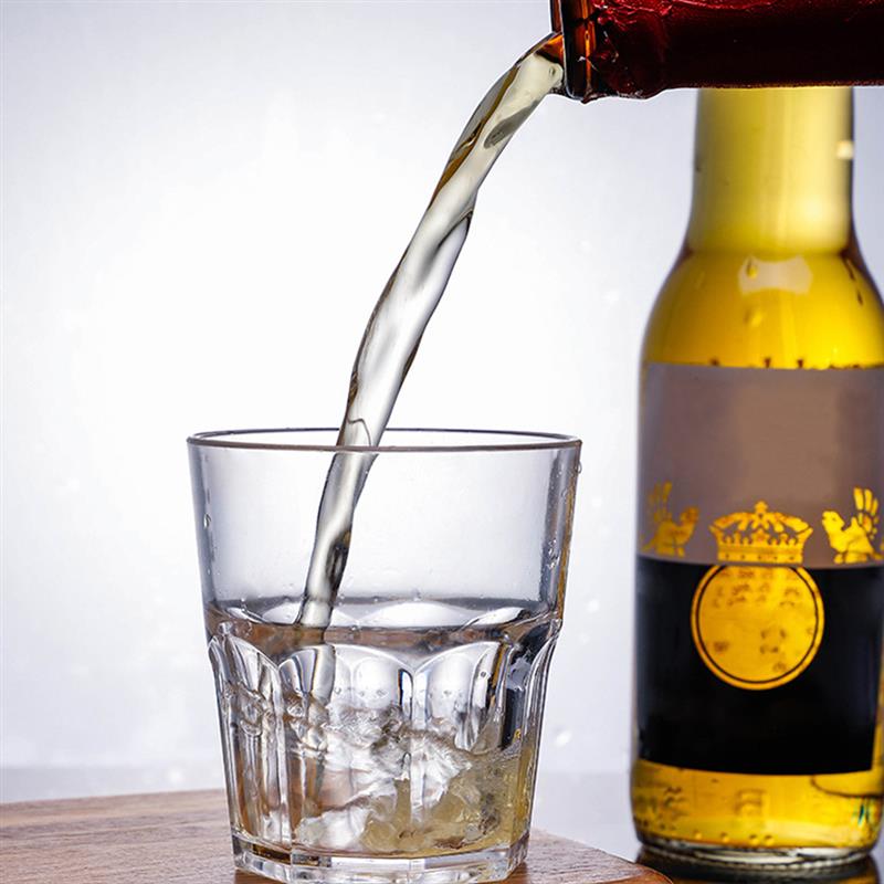 6 Pcs Clear Acrylic Wine Cup Unbreakable Whiskey Cups Spirits Tumblers Beer Mugs Glasses Cocktail Drinkware Bar Accessories 35ml