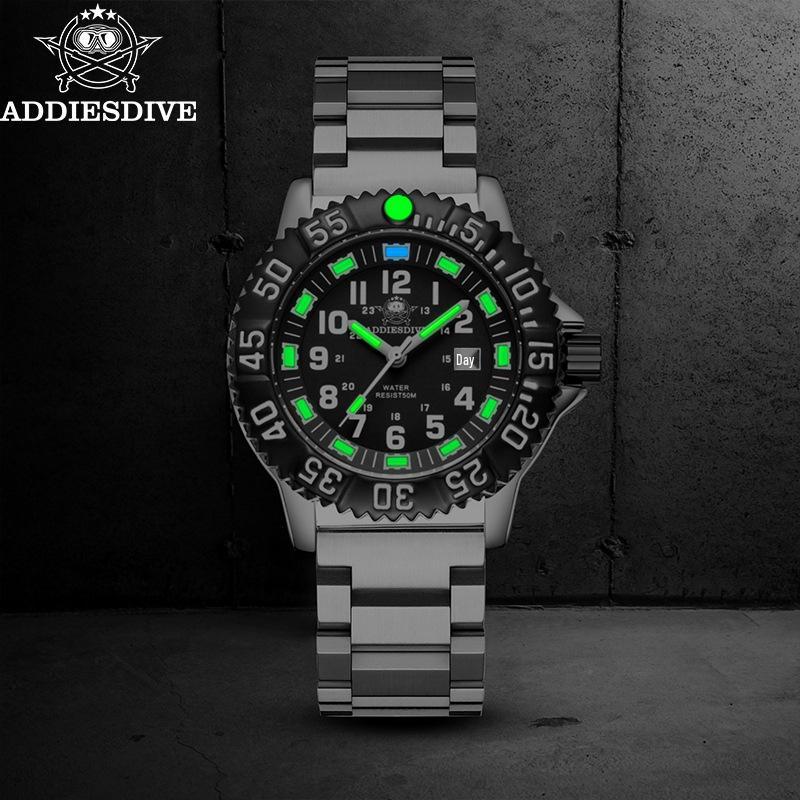 Addiesdive Luminous Men's Outdoor Sports Waterproof Quartz Watch