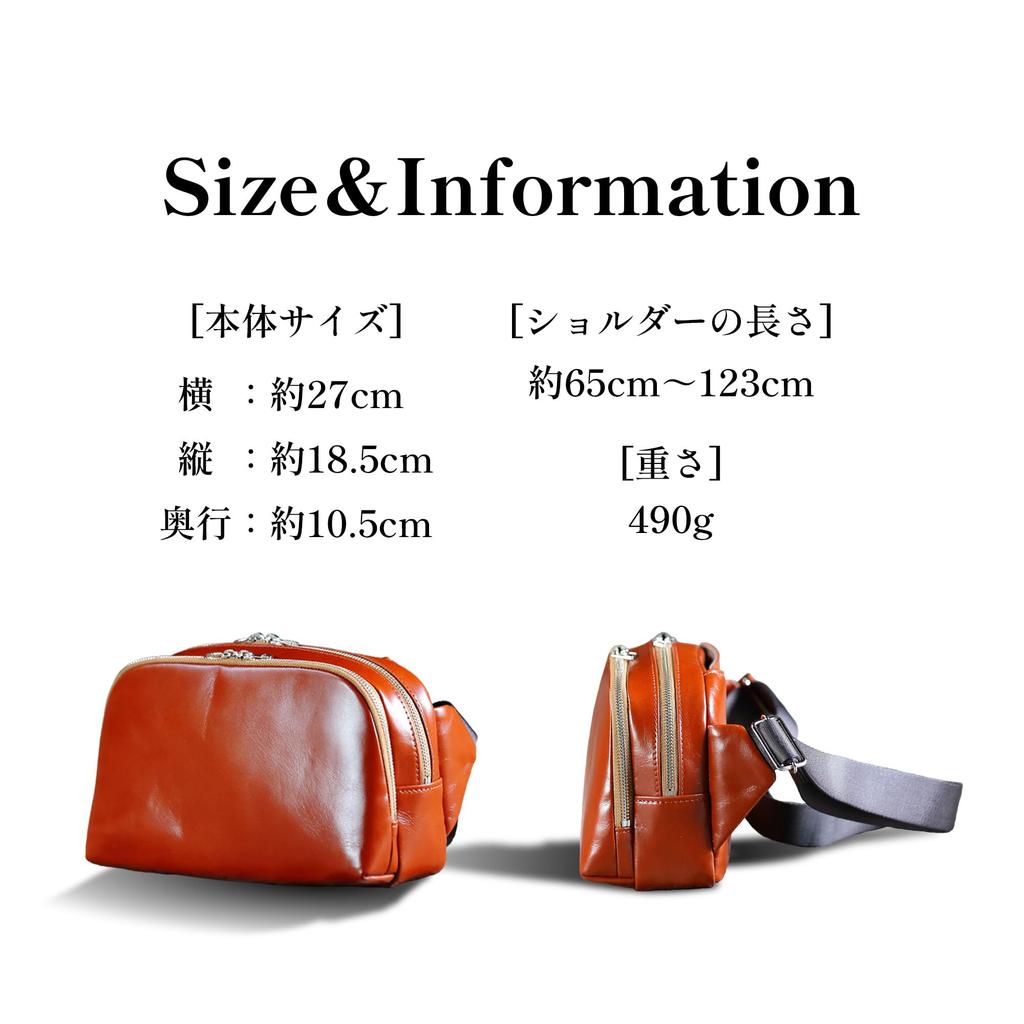 Body Genuine Leather Shoulder 5 Casual Large Crossbody iPad Mini Compatible [Targeo] Bag, Bag, Liter, Bag, Men's, Women's, Functional, Capacity, Bag,