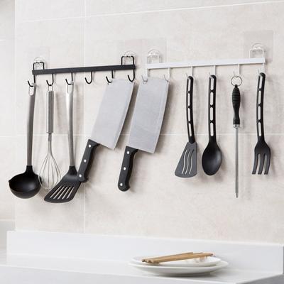 Hook Rack Rail Wall Hangers Mounted Coat Hat Hanger Entryway Kitchen Utensil Towel Jacket Hanging Stand For Kitchen Bathroom