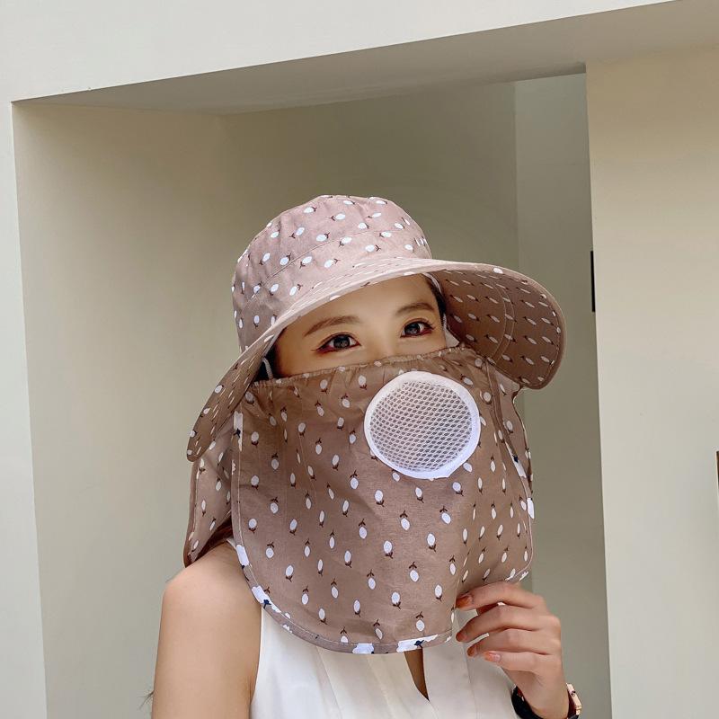 Premium summer sun hat, large brim, UV protection, face cover, shawl, neck protection, sun protection hat, sunshade tea picking women's hat