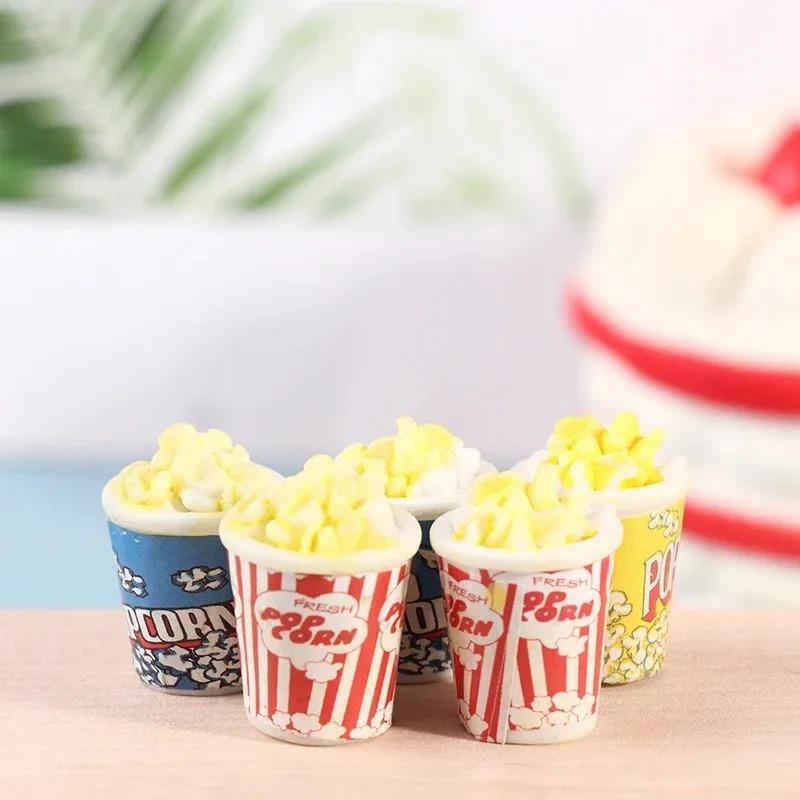 4PCS Miniature Dollhouse Popcorn Pretend Play Doll House Simulation Food