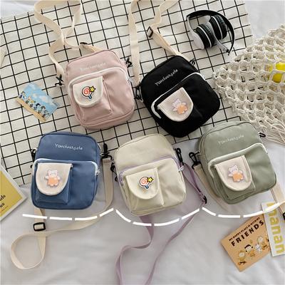 Bolsa feminina de lona estampada, bolsa carteiro fofa de um ombro para celular