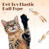 Soulchen 40 Pcs Interactive Cat Feather Ball Toy Set 2025 New Bouncy Rubber Elastic Rolling Balls Toy with Feather for Bored Indoor Cats Playful