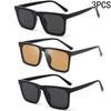 1/3PCS New Sunglasses Men's Driving Anti-UV Sunglasses Concave Shape Ladies Long Frame Sunglasses  hombre