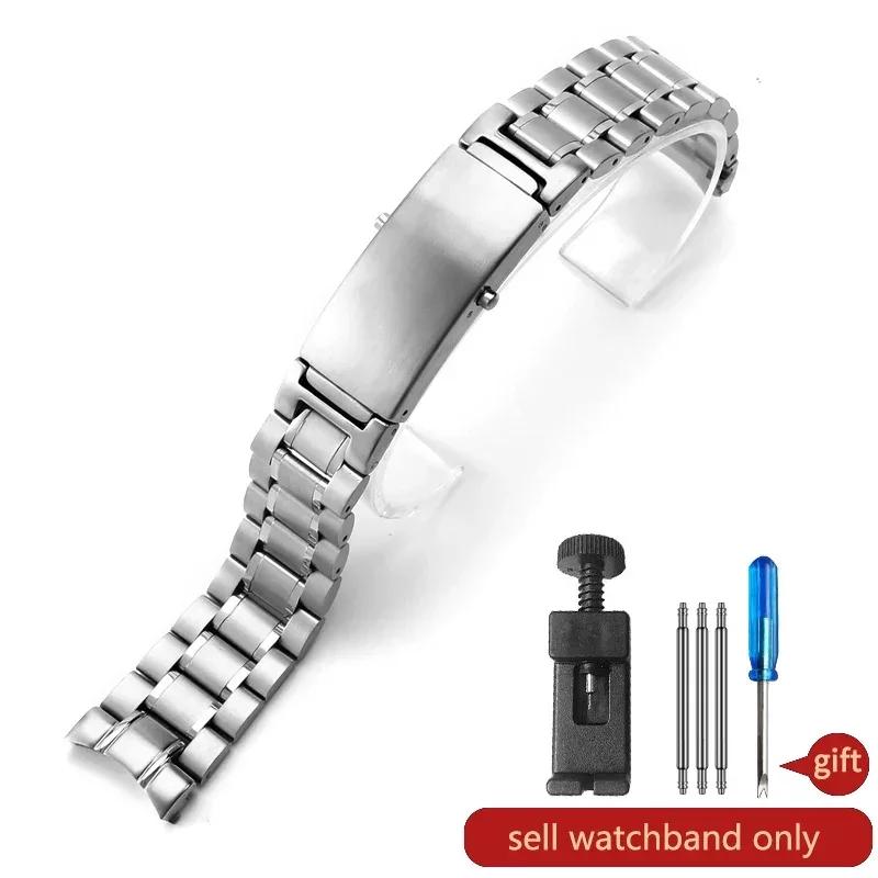 Quality 316L 18mm 20mm 22mm Silver Stainless Steel Watch Bands Strap For Omega Seamaster Speedmaster Planet Ocean Belt Watchband