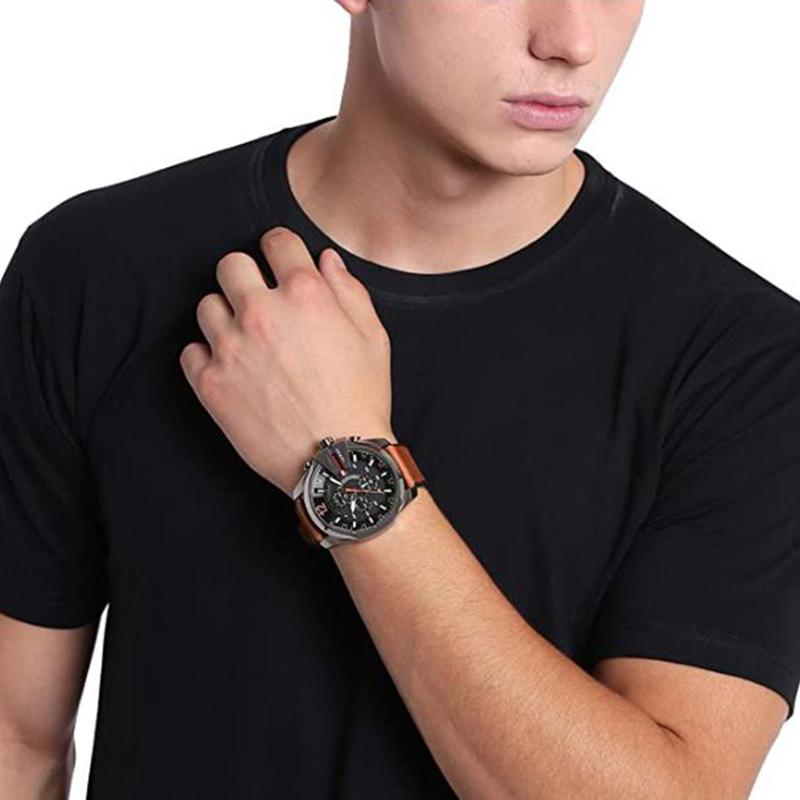 Retro Leather Watchband for Diesel DZ4343 DZ4323 DZ7406 Watch Strap Vintage Italian Leather 22mm 24mm 26mm 28mm Men Bracelet