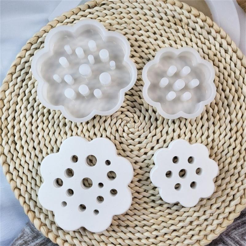 Round Pen Holder Molds Honeycombs Flower Holder Silicone Molds Flower Pots Bottom Cements Mould Table Decorations