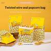 50Pcs Popcorn Container Paper Bag Kraft Paper Bags With Iron Wire Popcorn Boxes For Theme Birthday Parties Decoration Popcorn