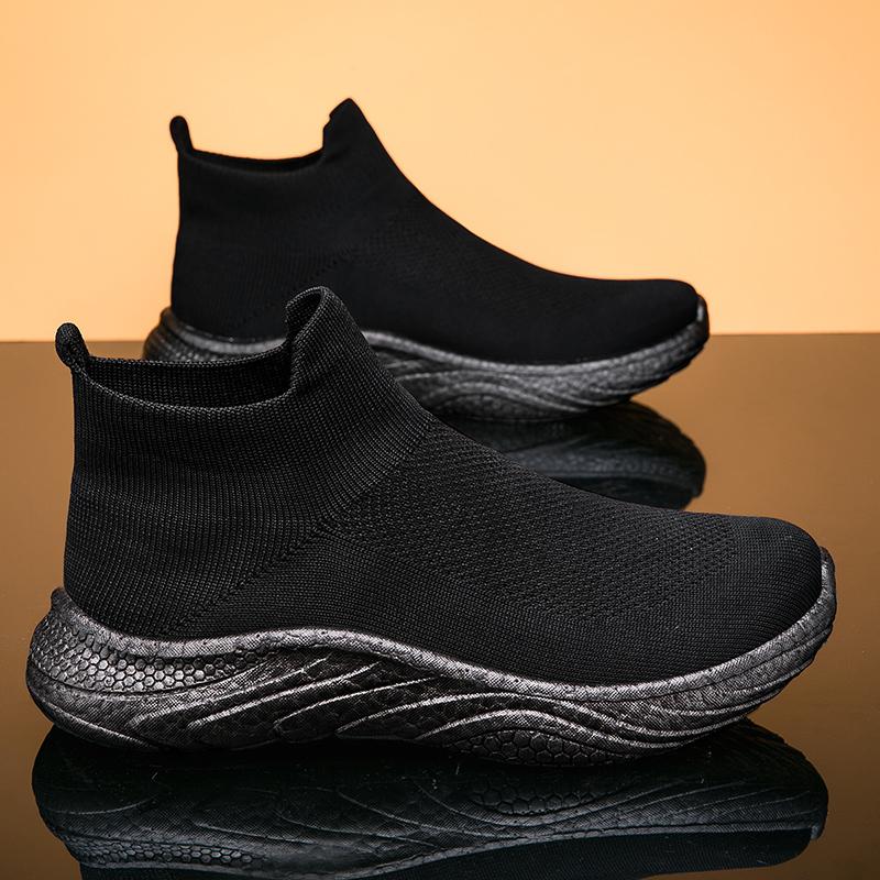 Fashion Breathable Men's Casual Shoes Soft Running Shoes Ankle Boots Socks Shoes Mesh Sneakers Comfort Tennis Shoes Sports Shoes