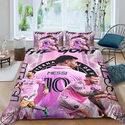 Football Star Three-Piece Quilt Cover 3D Digital Printing Bedding Set Bed Cover