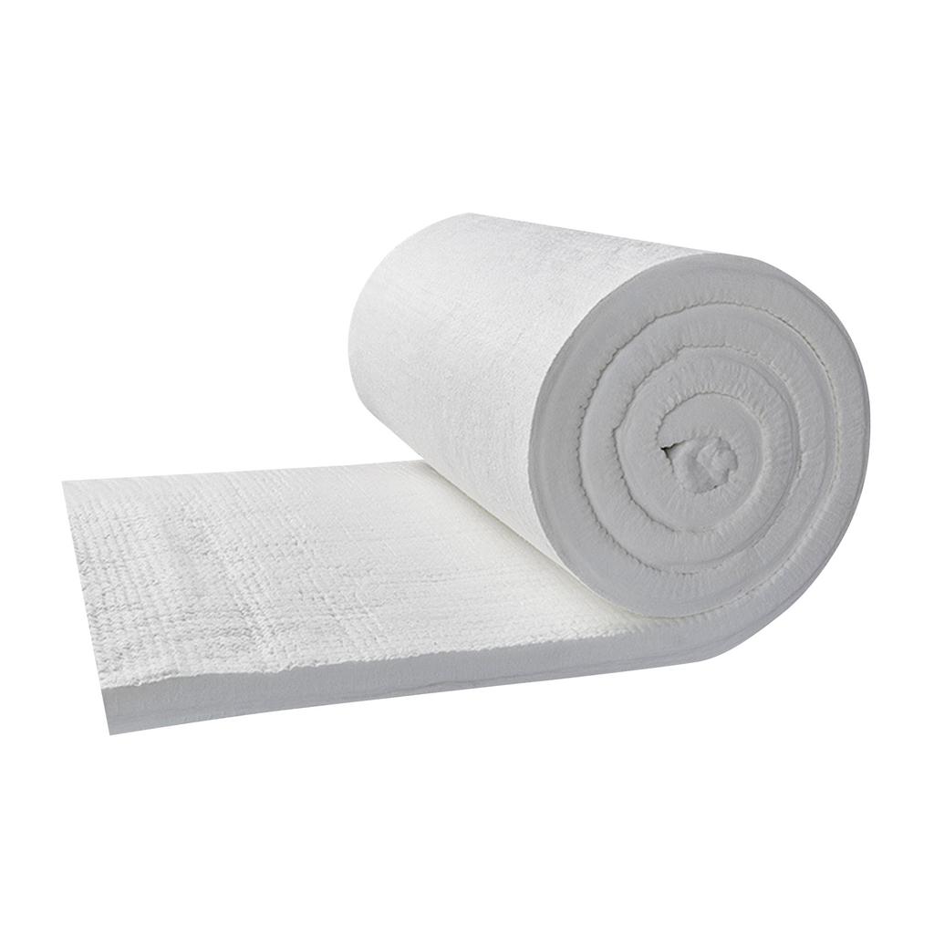 Fireproof Insulation Blanket - Silica Aluminum Ceramic Fiber Mat, 1260℃ Resistant, 1x1m 1cm Thick, Cuttable Shield For Industrial Equipment & Resident