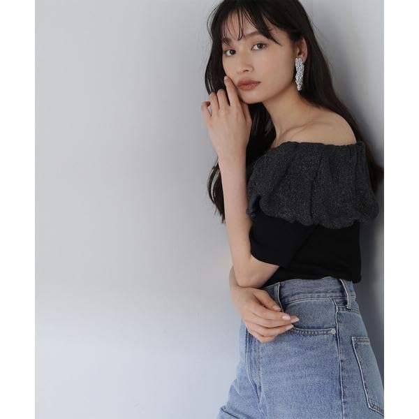 Beauty Sweater Arrives Balloon Sheer Knit Sweater for Gray Lavender [Natural Basics] [Pre-order Mid-to-late May] Décolleté Women,