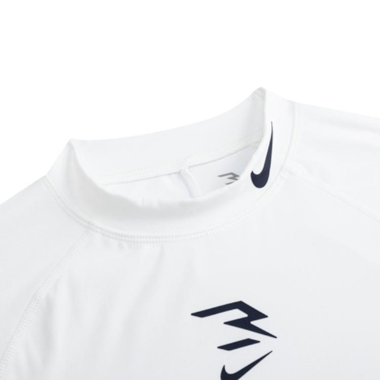 Nike T-Shirt Round Neck Reflective Logo Comfortable Long Sleeve Kids Tops Pure-White NY2412084GS-003