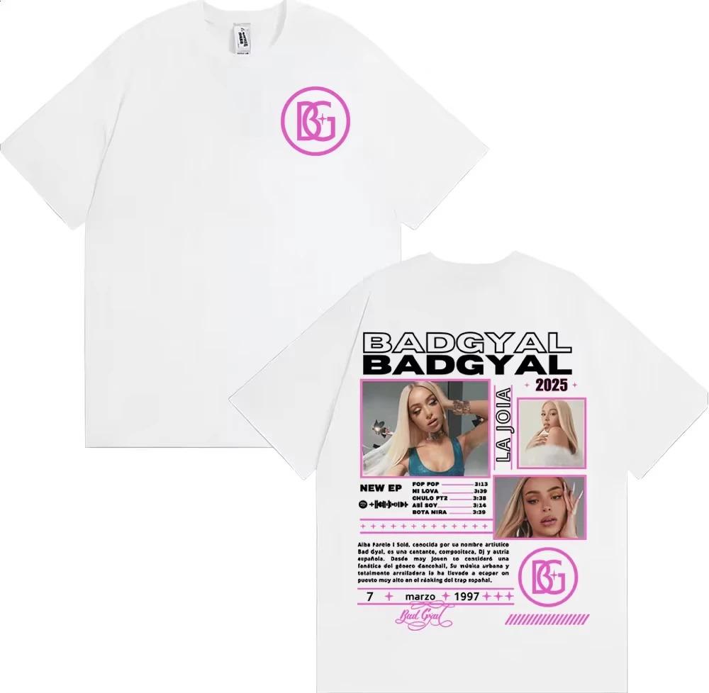 Singer Bad Gyal La Joia Album Tour 2026 Pattern Tshirt Fashion Trendy Aesthetics Tshirt Casual Cotton Unisex Tshirt