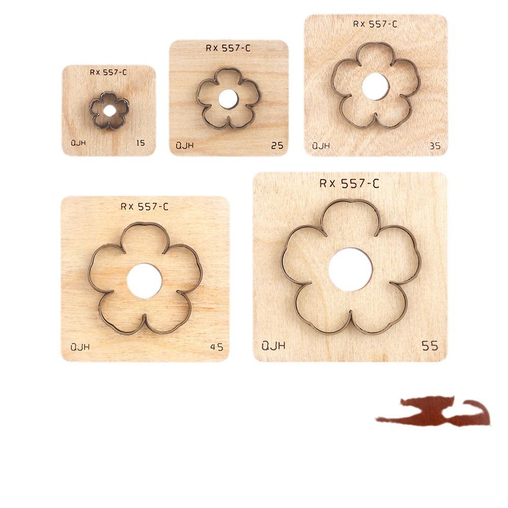 1pcs Leather Cutting Die DIY Flower Petal Cutter Knife Leather Keychain Making Mold Die Leather Craftwork Punching Die