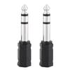 2PCS 6.5mm Male To 3.5mm Female Plug Jack Audio Adapter Connector Converter F 36