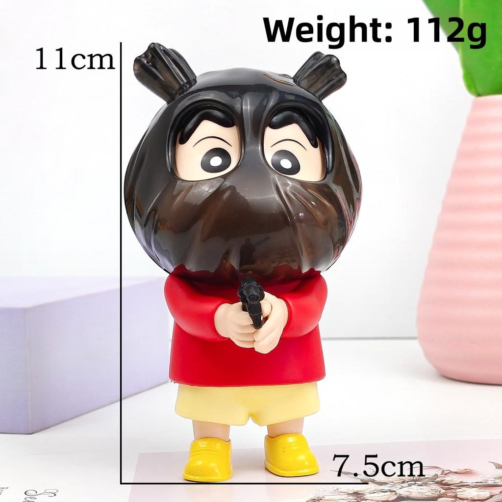 Crayon Shinchan Pvc Action Figure With Gun Robber Anime Collectible Toy For Fans