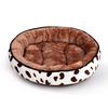 Dropshipping Long Faux Fur Pet Bed Comfortable Waterproof Plush Donut Round Dog Bed Soft Washable Cat Bed Removable Pet Cushion